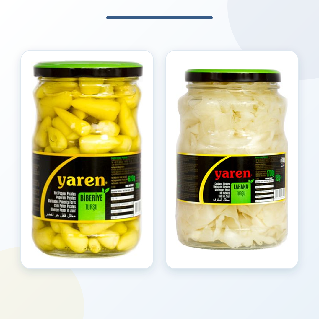 Yaren Pickled Vegetables Bundle – Biberiye (620G) & Cabbage Pickles (1700G) product bundle