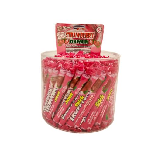 Jellyman Troffyum Strawberry Soft Candy Stick (120 Pcs) (800GR)