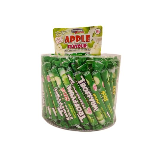 Jellyman Troffyum Apple Soft Candy Stick (120 Pcs) (800GR)