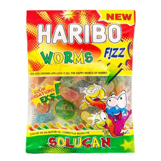 Jm (11) Haribo Fizz Worm (Brown) (70g) product image