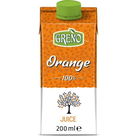 Greno Orange 100% Nfc Juice Tetra Pak (200ML)