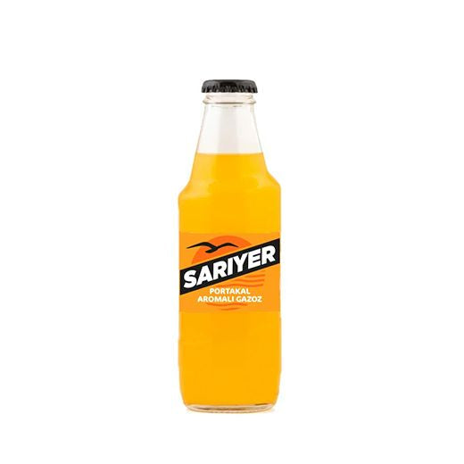 Sariyer orange flavoured carbonated drink 200ml glass bottle