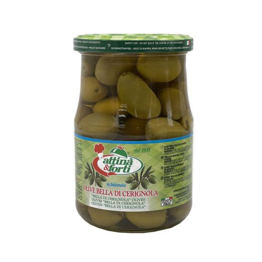 Attina Bella Di Cerignola Olives In Brine (580ML)