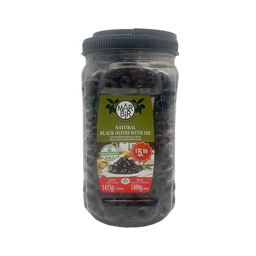 Mar B.Nat Black Olives With Oil (PET) 4Xs - Red (1400g) product image
