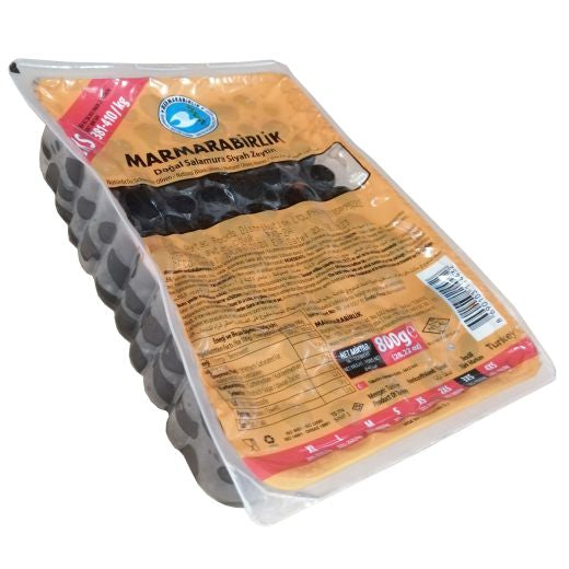 Mar B.Dogal Salamura Siyah Zeytin 3Xs (Vac-Pack) Yellow [381-410] (800GR)