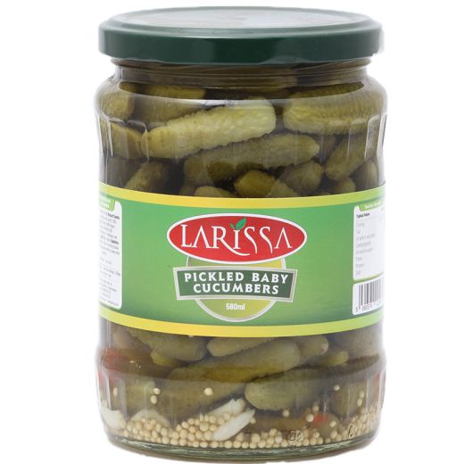 Larissa Pickled Baby Cucumbers (580ML)