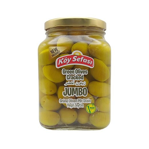 Koy Sefasi Green Olives Jumbo Cracked [Jar] (900g) product image