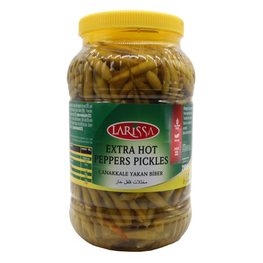 Larissa Pickles Hot Peppers / Yakan Biber (Jar/ Pet) (2850G)