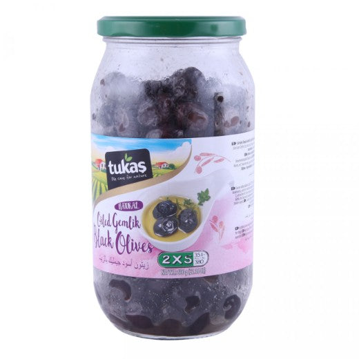 Tukas Gemlik Black Olives Sele [Jar] (1KG)