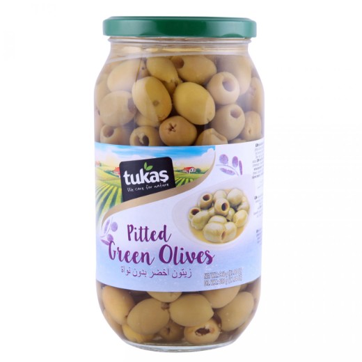 Tukas Pitted Green Olives [Jar] (1KG)
