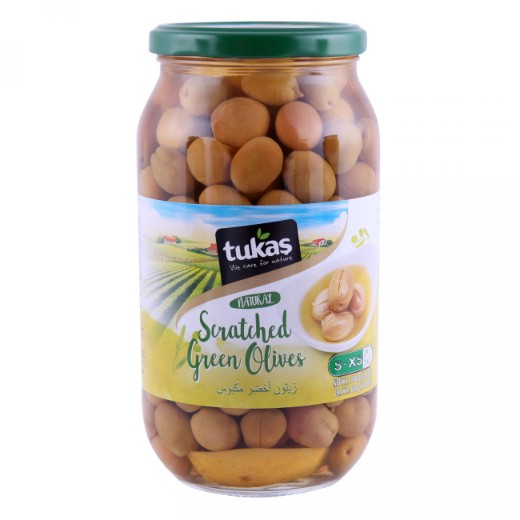 Tukas Scratched Green Olives [Jar] (1KG)