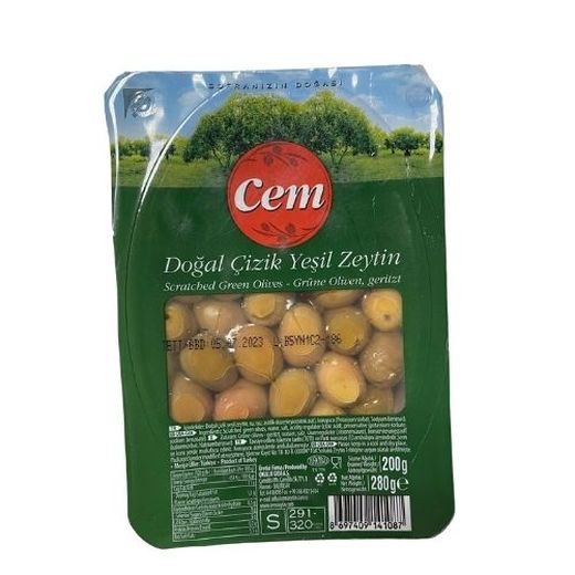 280 Gr Scratched Green Olives (280 GR)