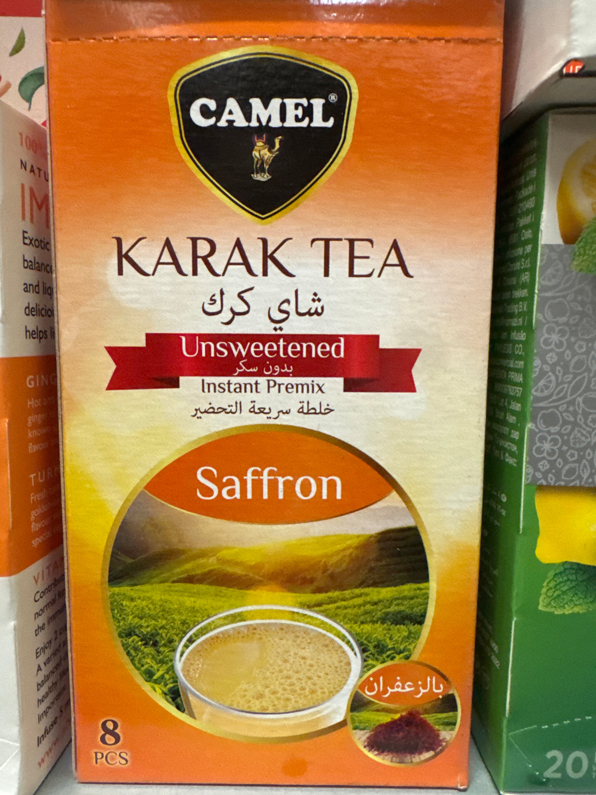 Camel Karak Tea Saffron Unsweetened (12g x 8pcs)