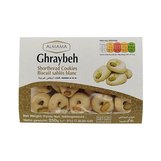 Al Mama White Cookies Greibeh With Pistachios (250G)