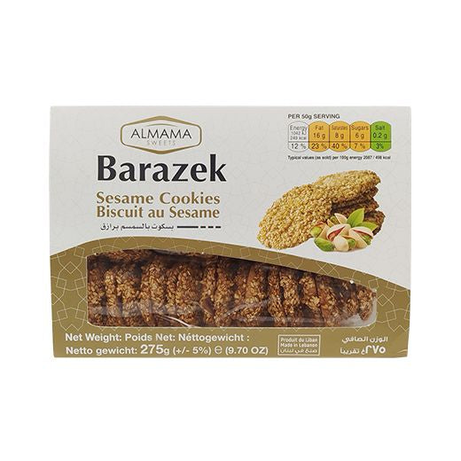 Al Mama Sesame Cookies Barazek With Pistachios (275G)