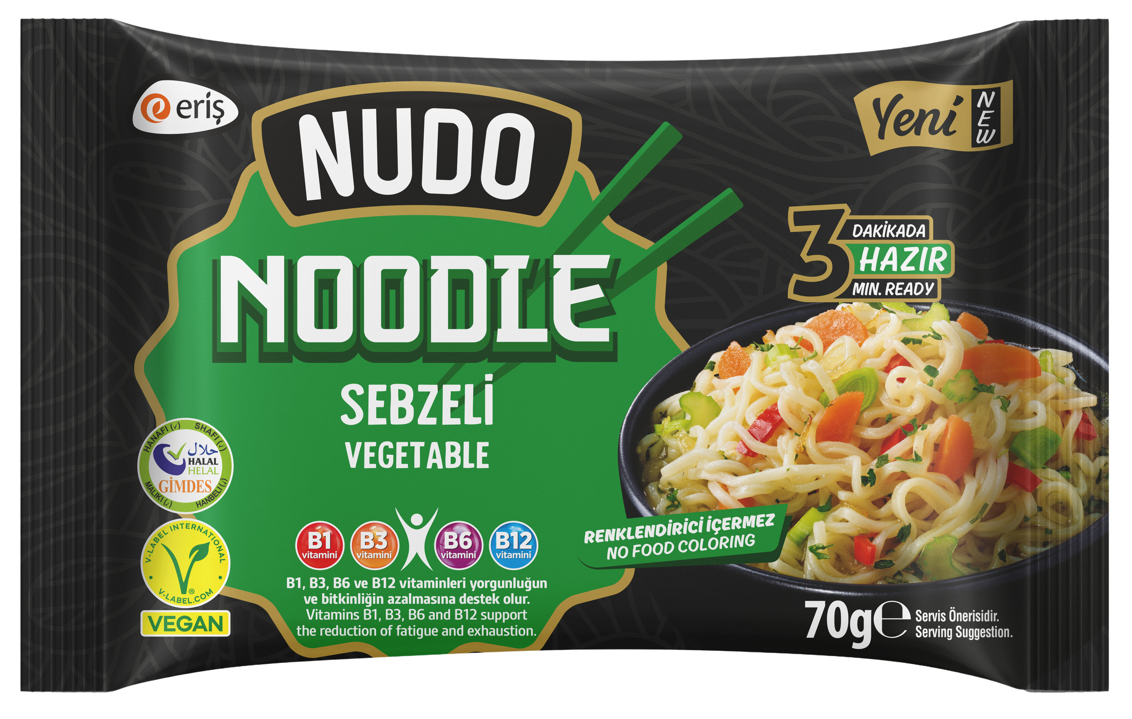 Nudo Noodle with Vegatable Seasoning(5*70gr)