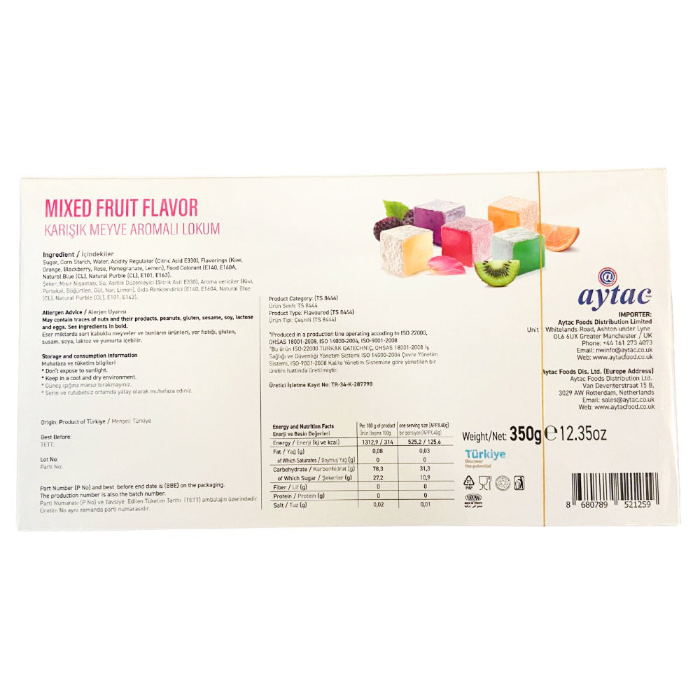 Aytac Turkish Delight Bowl with Fruit (350G)