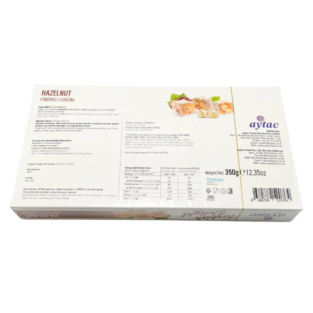 Aytac Turkish Delight Bowl Double Roasted Hazelnut (350G)