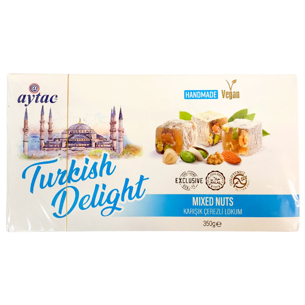 Aytac Turkish Delight Bowl with Mixed Nuts and Fruits (350G)