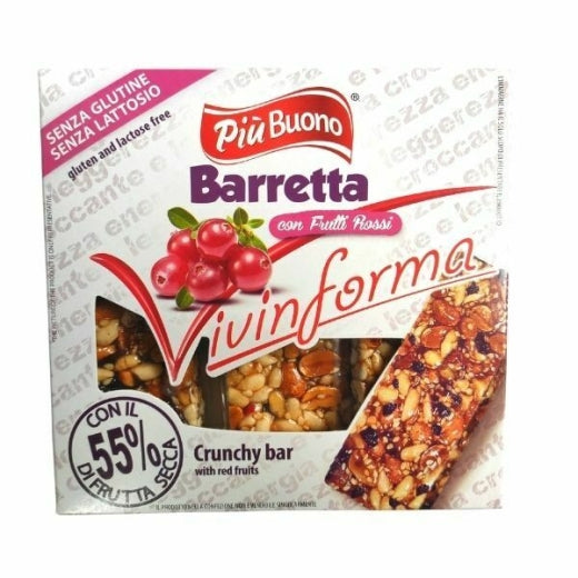 Piu Buono-Vivinforma-Red Dried Fruits Bars (30G)