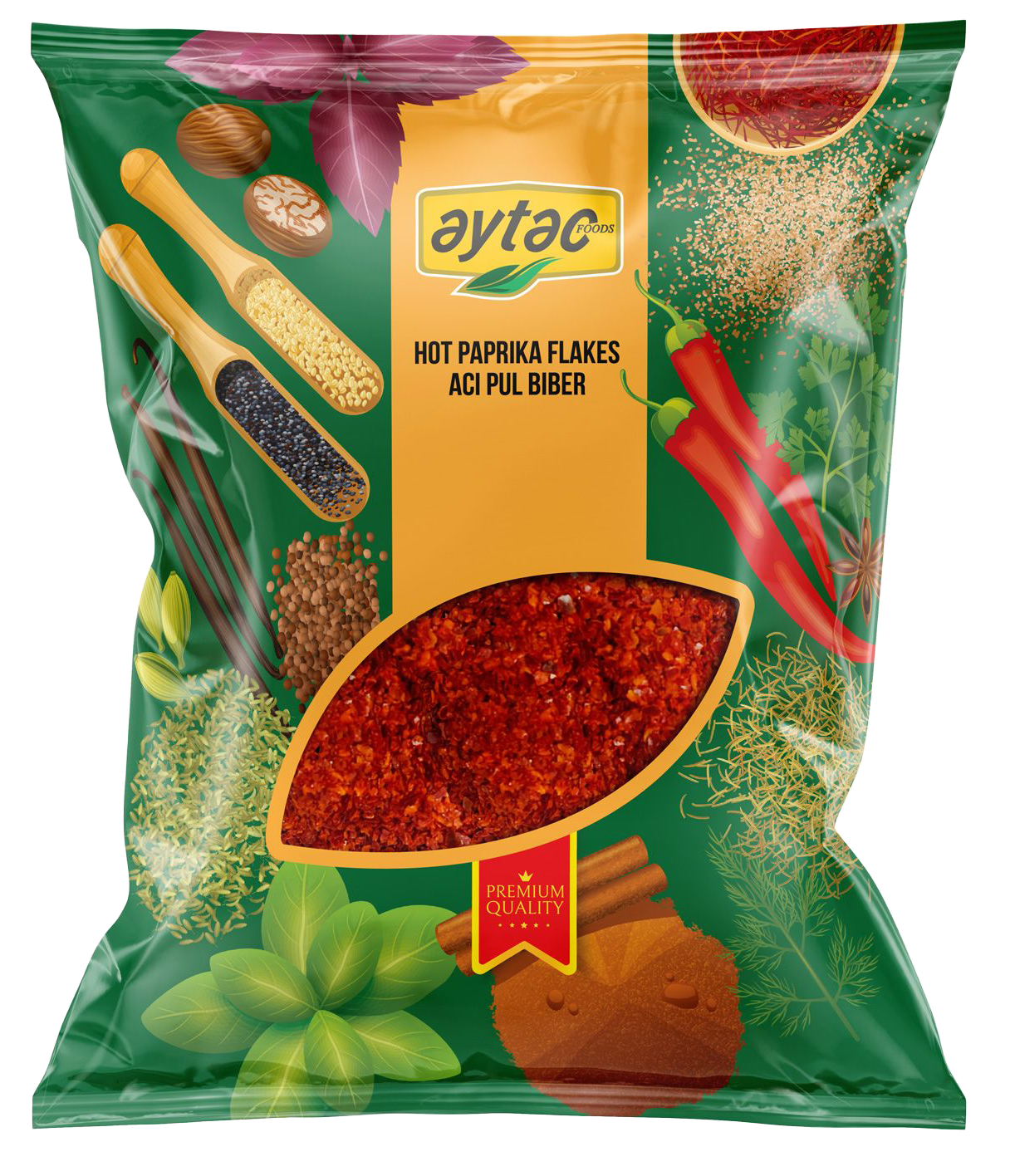 AYTAC SPICE RED PEPPER (PAPRIKA) FLAKES HOT1KG