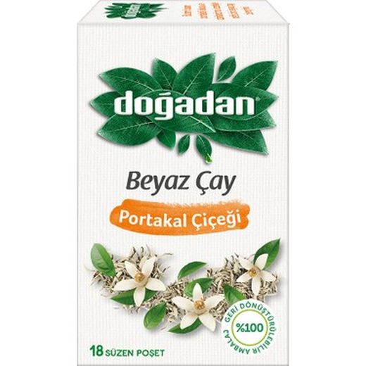 Dogadan Portakal Cicekli Beyaz Cay-(18 Li) (18TB)