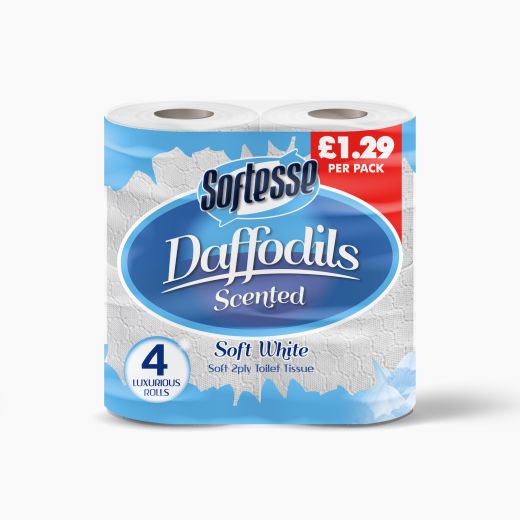 Modern Softesse Tt 2 Ply Daffodils White (4(ROLLS)) product image