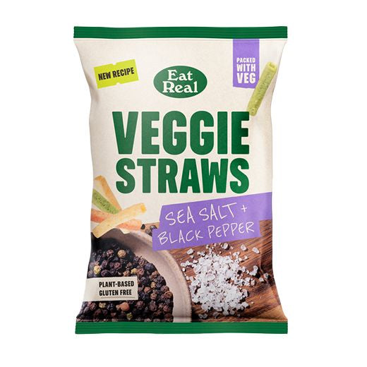 Eat Real Veggie Straws Sea Salt Black Pepper (110G)