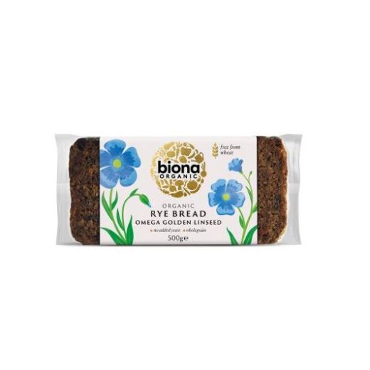 Biona Org Omega Rye Bread With Linseed Gold (500G)