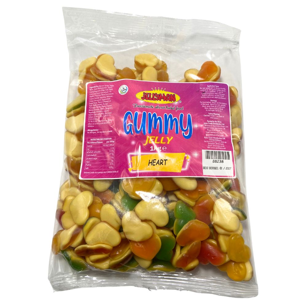 Jellyman Gummy Hearts (Medium) – Bulk Jelly 1kg