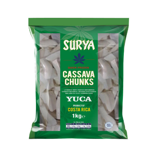 Sry Surya Frozen Cassava Chunks 6X1Kg (1KG)