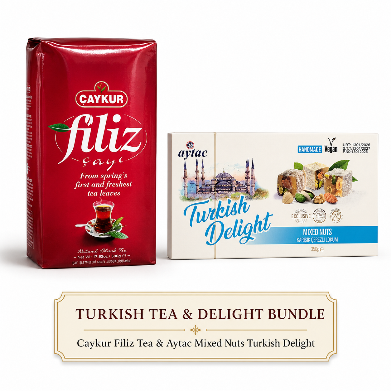 Authentic Turkish Tea & Sweet Treat Bundle