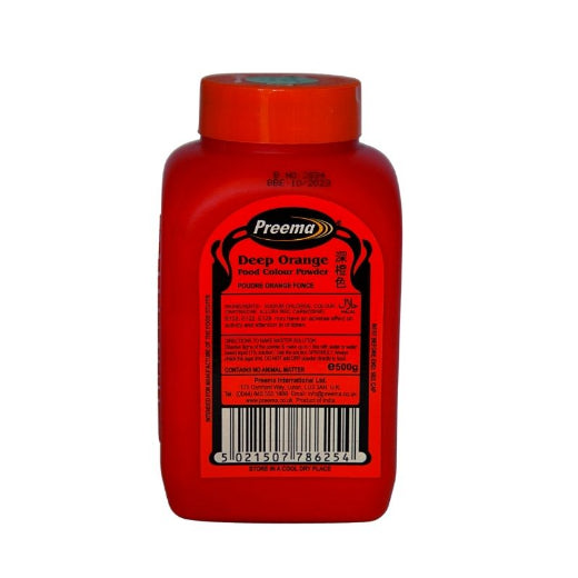 Preema Deep Orange Food Colouring Powder 500g product image