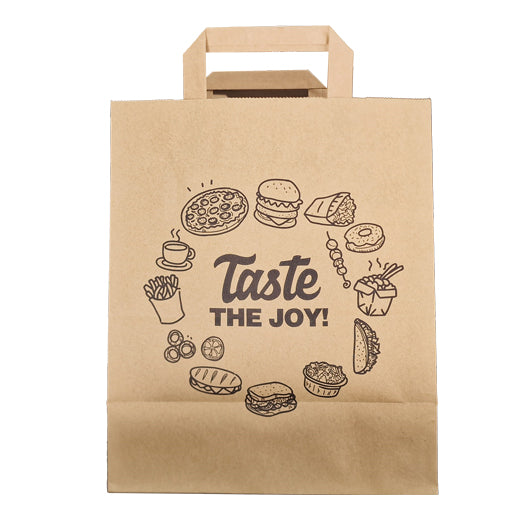 Qp Taste The Joy-Flat Hand Brown Paper Bag Sos 250X135X300 (250 pcs) product image