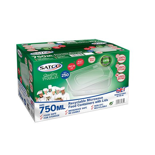 Satco Plastics Micro Container 750ml With Lids (50 pcs) product image