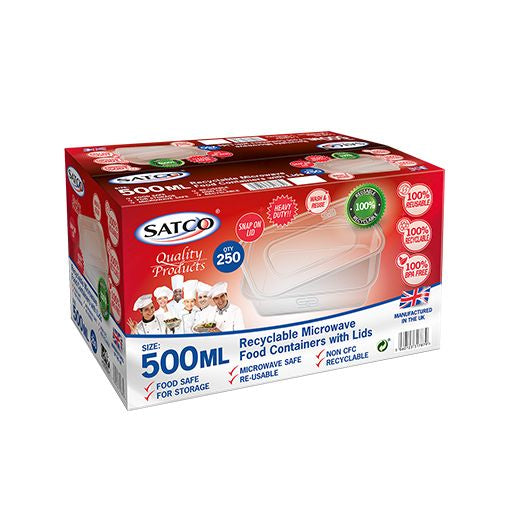 Satco Plastic Micro Container 500ml With Lids (50 pcs) product image