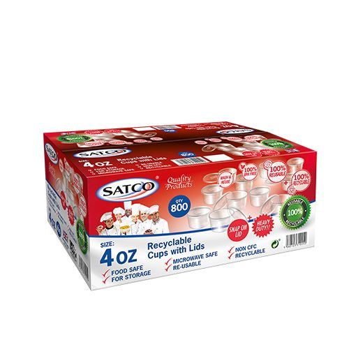 Satco Plastic Micro 4 Oz Round 800 pcs product image