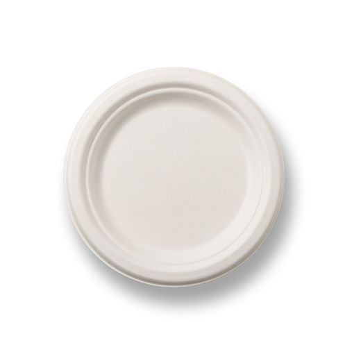 Ctr Hrd Natural L. Bagasse Plate Round (180Mm - 7) White (Tp2) (50 pcs) product image