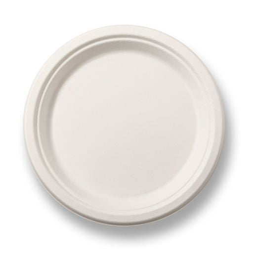 Ctr Hrd Natural L. Bagasse Plate Round (225Mm - 9) White (Tp3) (50 pcs) product image