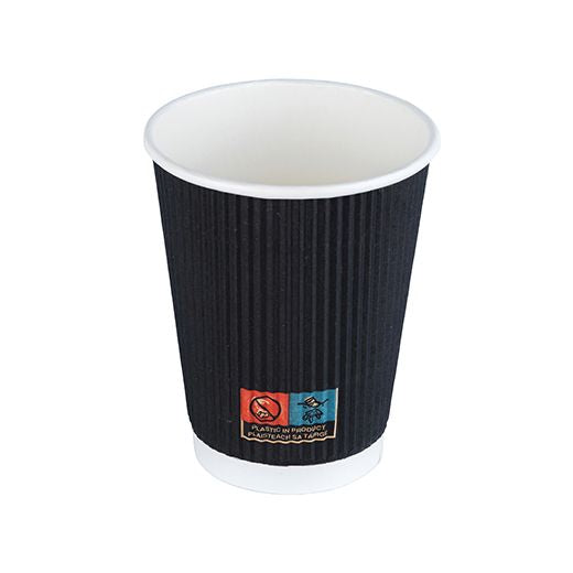 Ctr Hrd Grab&G Triple Wall (Ripple) Cup (227ml - 8Oz) Black (25 pcs) product image