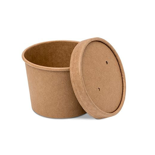 Ctr Hrd Grab&G Paper Soup Cup+Lid (227ml - 8Oz) Kraft (25 pcs) product image