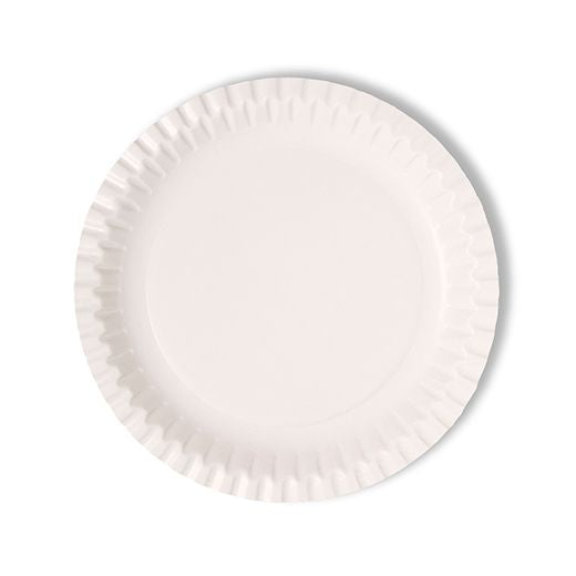 Ctr Hrd Natural L. Paper Plate (229Mm - 9) Round White (100 pcs) product image