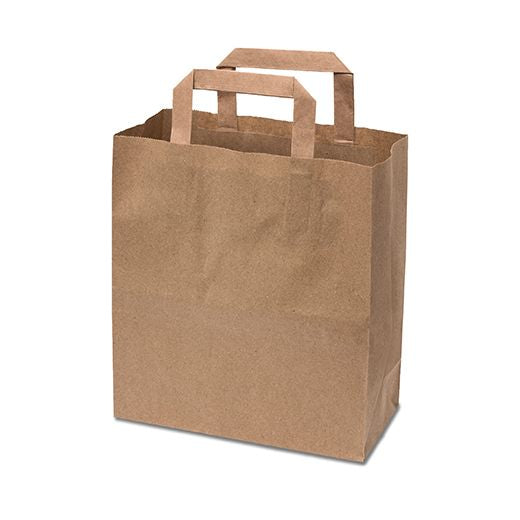 Ctr Hrd Grab&G Brown Int Handle Paper Bag (220X100X240Mm - 9X4X9Inc) Med (250 pcs) product image