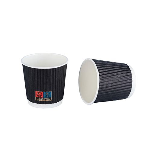 Ctr Hrd Grab % Go Triple Wall (Ripple) Cup (113ml - 4Oz) Black (25 pcs) product image