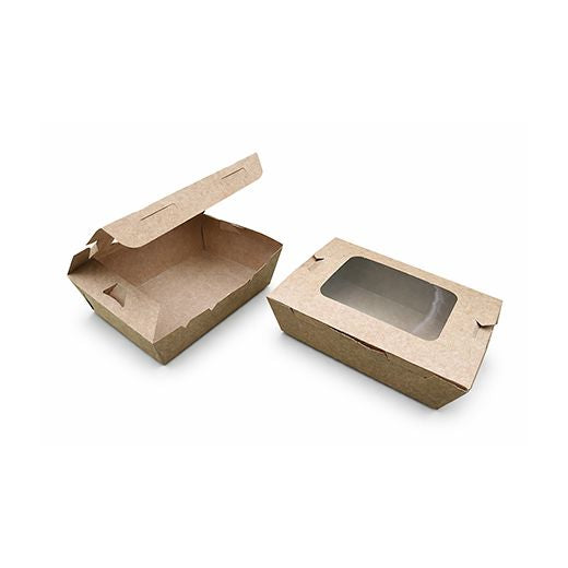 Ctr Hrd Salad Snack Box With Window (500ml - 18Oz) Brown (50 pcs) product image
