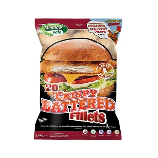 Ctr Meadow Vale Crispy Battered Chicken Fillets (120g) (2.4kg) product image