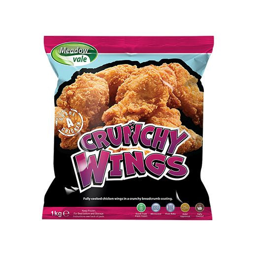 Delisted *Ctr Meadow Vale Crunchy Coated Chicken Wings (1kg) product image