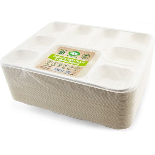 Pps Bagasse 9 Compartment Tray (50 pcs) product image