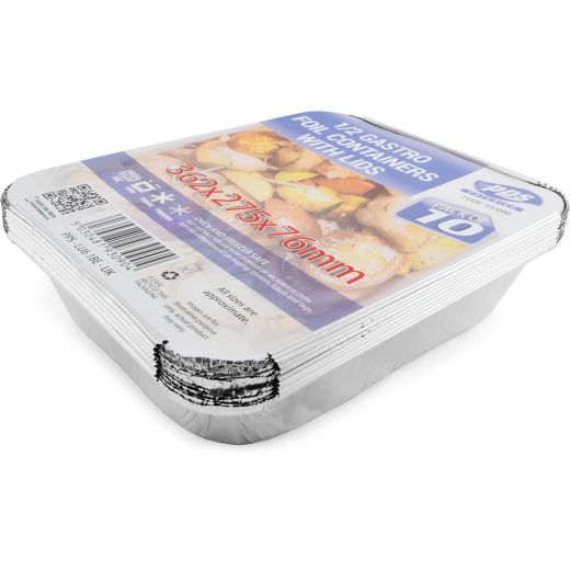 Pps 1 - 2 Gastro Foil Cont With Lids 362X275X76Mm (10 pcs) product image