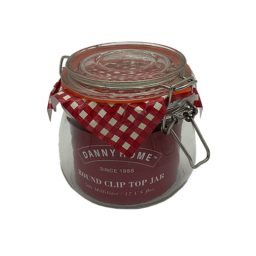 Csm Round Glass Food Storage Mason Jar - Clip Top Lid Jar 500ml (1 pcs) product image